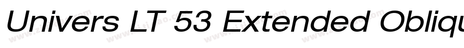 Univers LT 53 Extended Oblique字体转换
